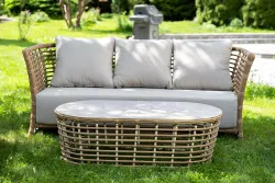 "Валенсия" лаунж-зона из искусственного ротанга, цвет соломенный