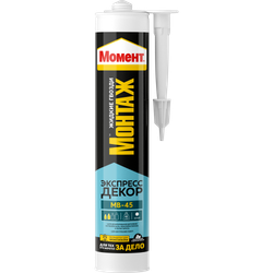 Жидкие гвозди Момент 989415 Монтаж Экспресс Декор 400 гр | Момент