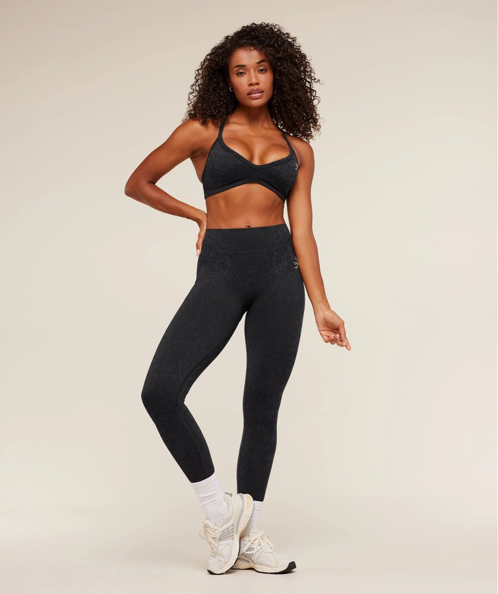 Леггинсы GYMSHARK Adapt Animal X Whitney Leggings Black