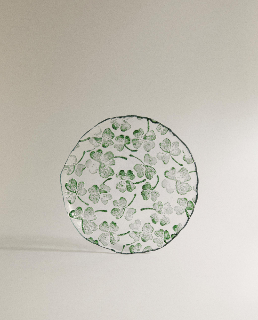 Zara Home тарелка пирожковая из стекла, цвет зелёный, 15 см
