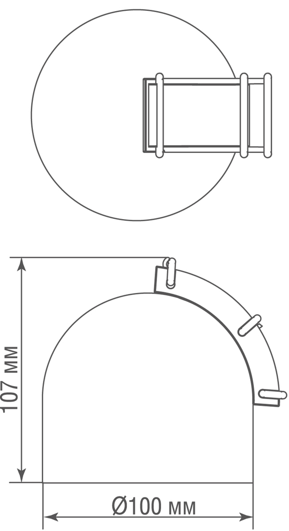 Светильник для Sling System,  INVERS,  12Вт,  D100xH107 мм,  черный
