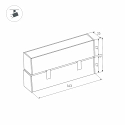 Светильник MAG-LASER-FOLD-45-S160-6W Warm3000 (BK, 15 deg, 24V) (Arlight, IP20 Металл, 5 лет) 026970