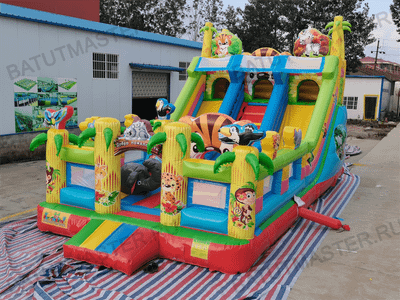 Коммерческий батут "Звериная команда", 10*5*5,5 м