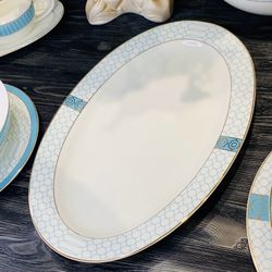 Lenardi 145-579 Овальное блюдо 35,5см ТИФФАНИ в под.уп.(х10)Костяной фарфор