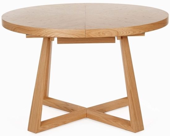 Обеденный стол Brave диаметр 120/160 круглый, деревянный, раздвижной 