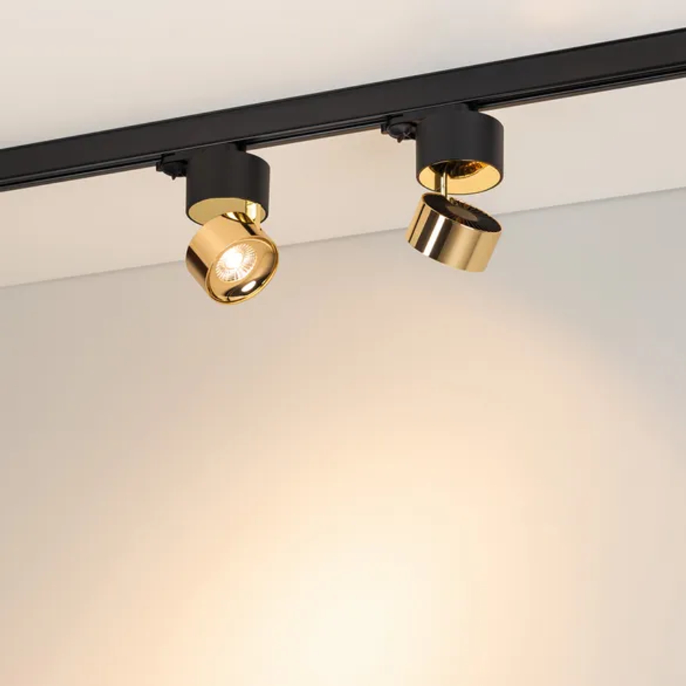 Светильник SP-PLURIO-TRACK-4TR-R77-9W Warm3000 (BK-BRS, 36 deg, 230V) (Arlight, IP20 Металл, 3 года) 038121