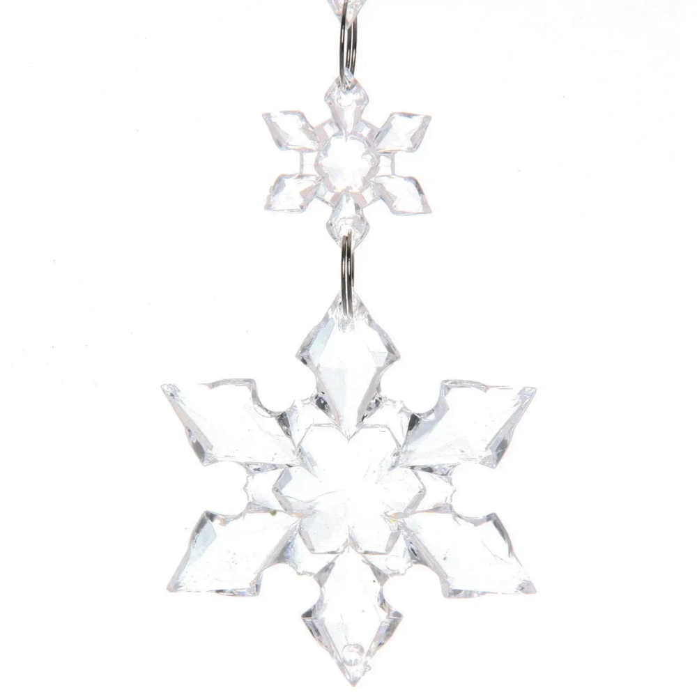 Подвеска «Хрустальные снежинки 26 см, Прозрачный
