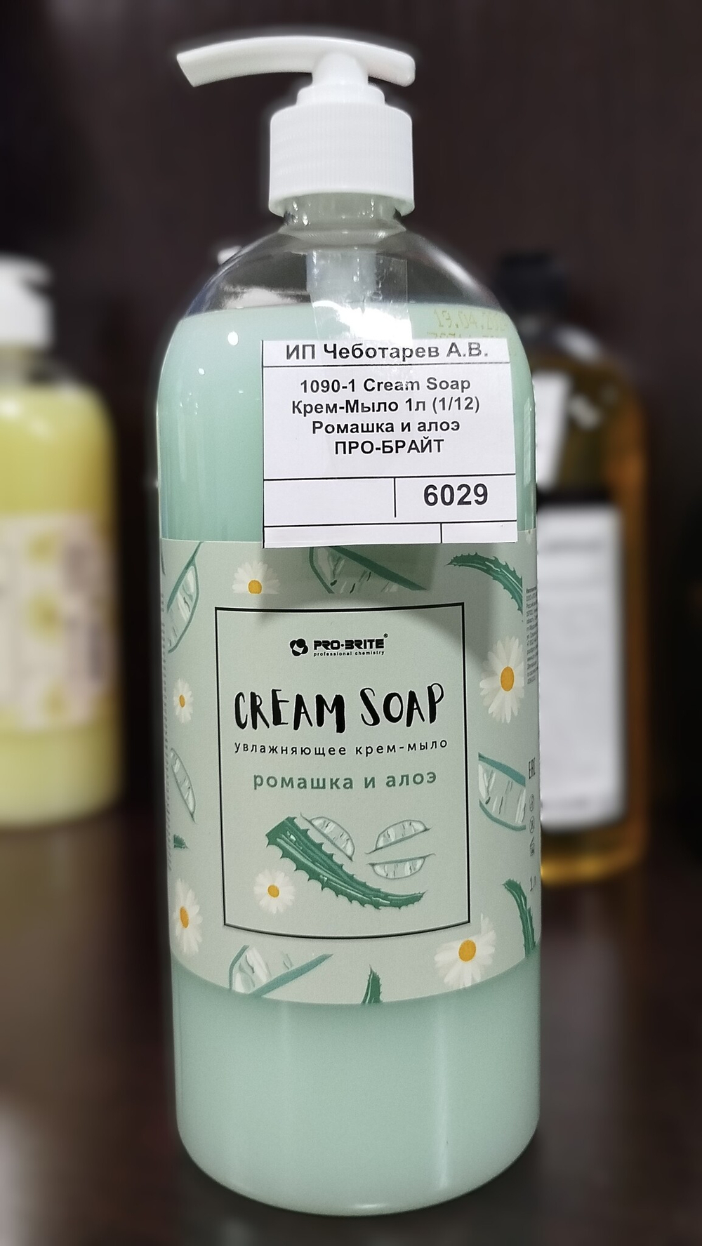 1090-1 Cream Soap Крем-Мыло 1л (1/12) Ромашка и алоэ ПРО-БРАЙТ