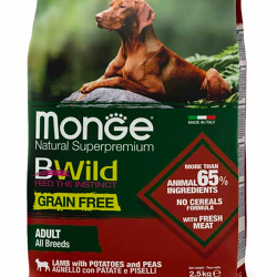 Monge Dog All Bwild GF Lamb - беззерновой корм для собак (ягненок, картофель и горох)