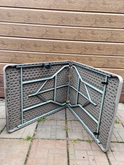 Стол складной садовый 180x74x74см HDPE шоколад