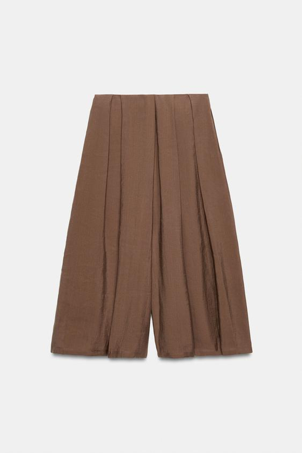 ZARA ДЛИННЫЕ СТРУЯЩИЕСЯ ШОРТЫ, МОККО