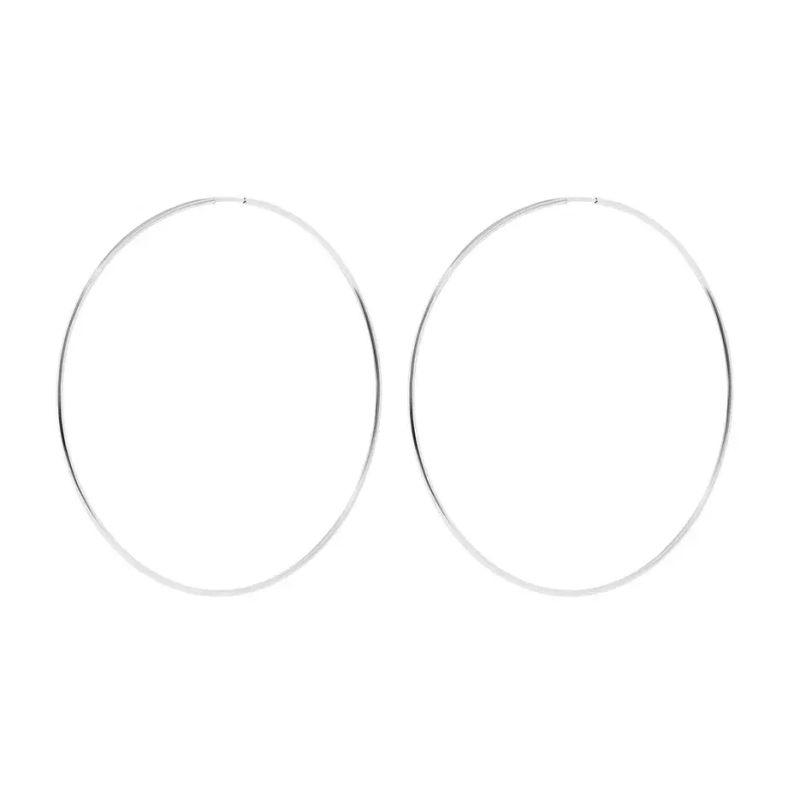 Серьги-конго Серебряные – 7 см