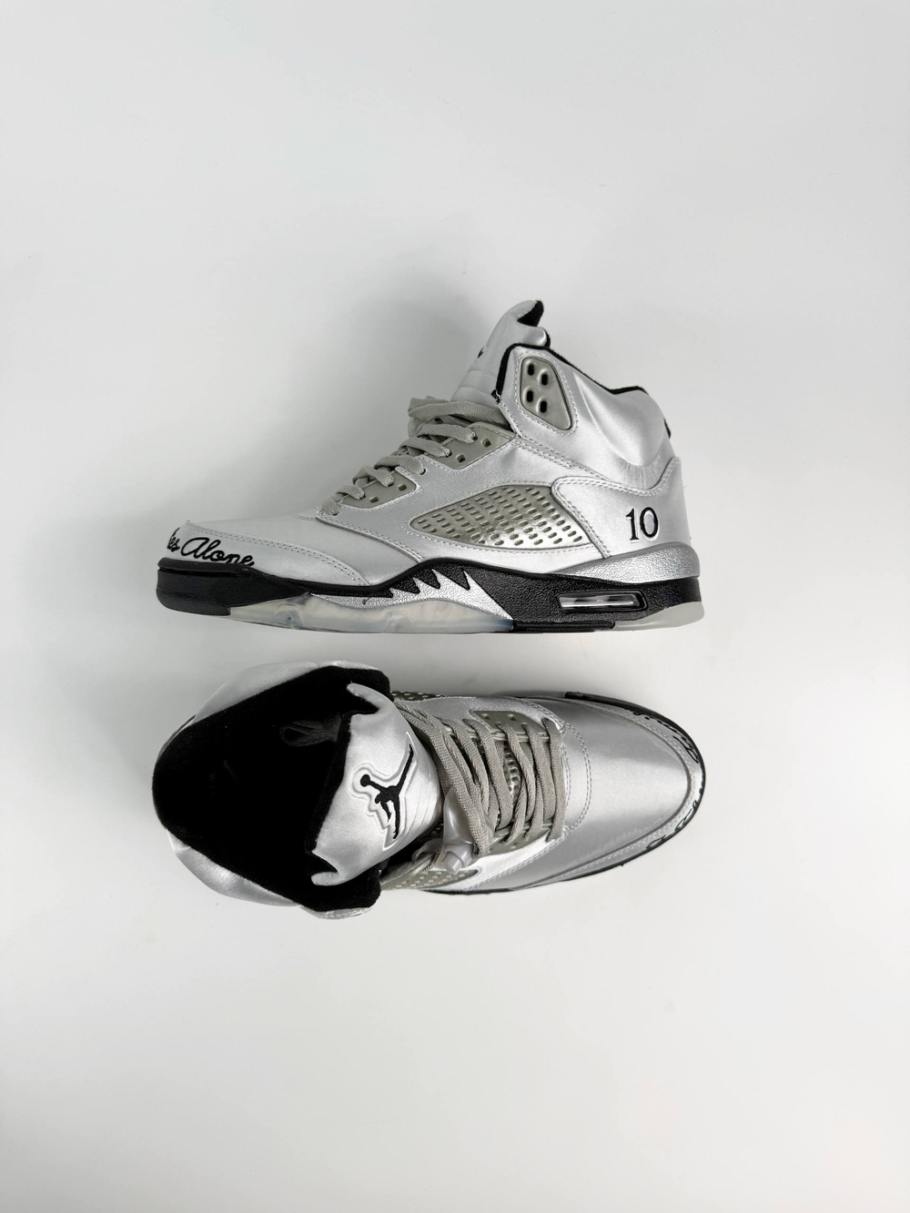 Кроссовки Nike Air Jordan 5 Retro Wings #B112 (сереб.)