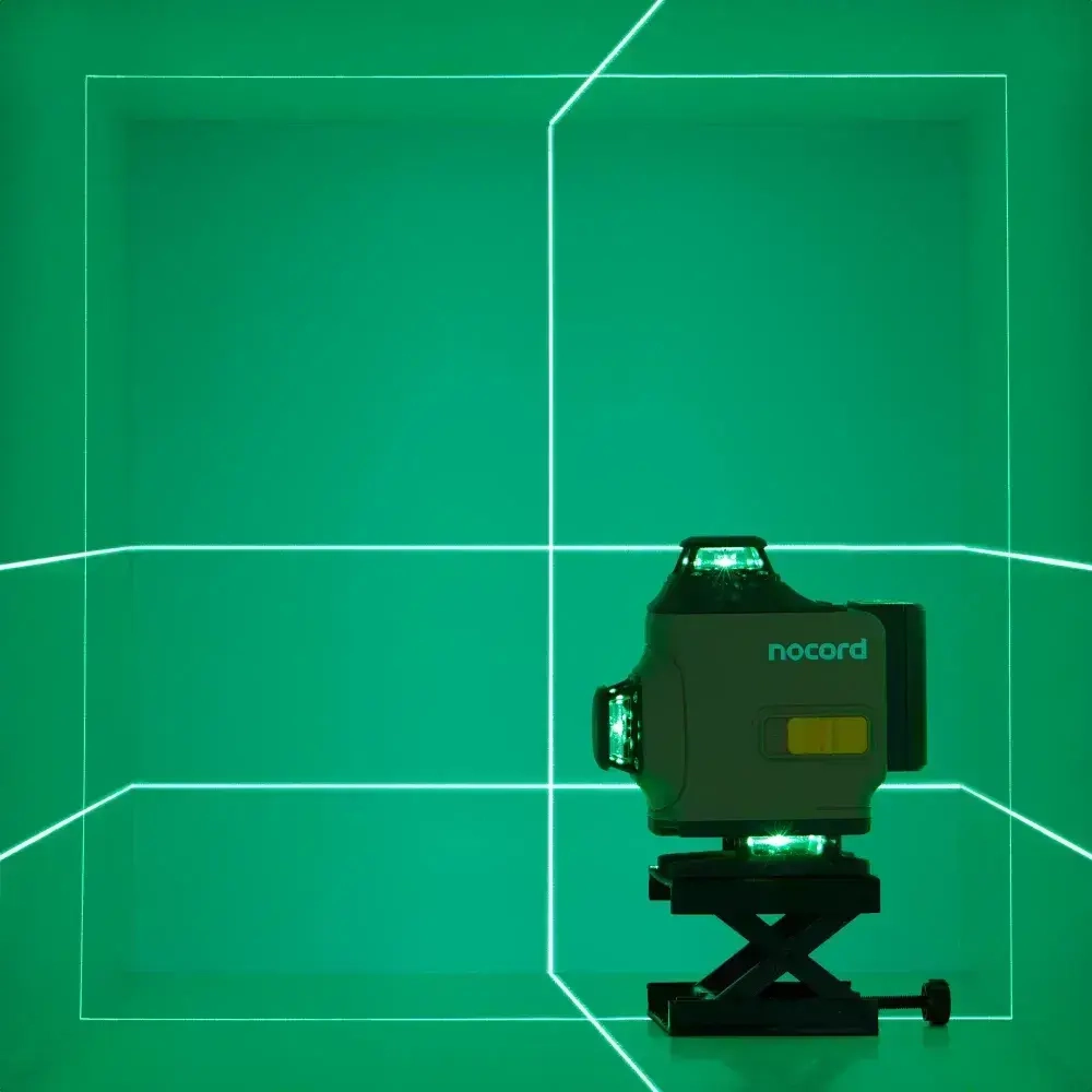 Лазерный уровень / нивелир Nocord, 4х360, с аксессуарами в сумке, зеленый луч, NCL.4P.A1