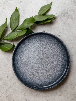 Тарелка с бортами, 25 см, Синий песок