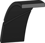 AKT-2,5X9,7 Направляющая лента carbon-PTFE 2,5-9,7