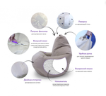 Кресло-мешок Классик, однотонное, ткань Оксфорд