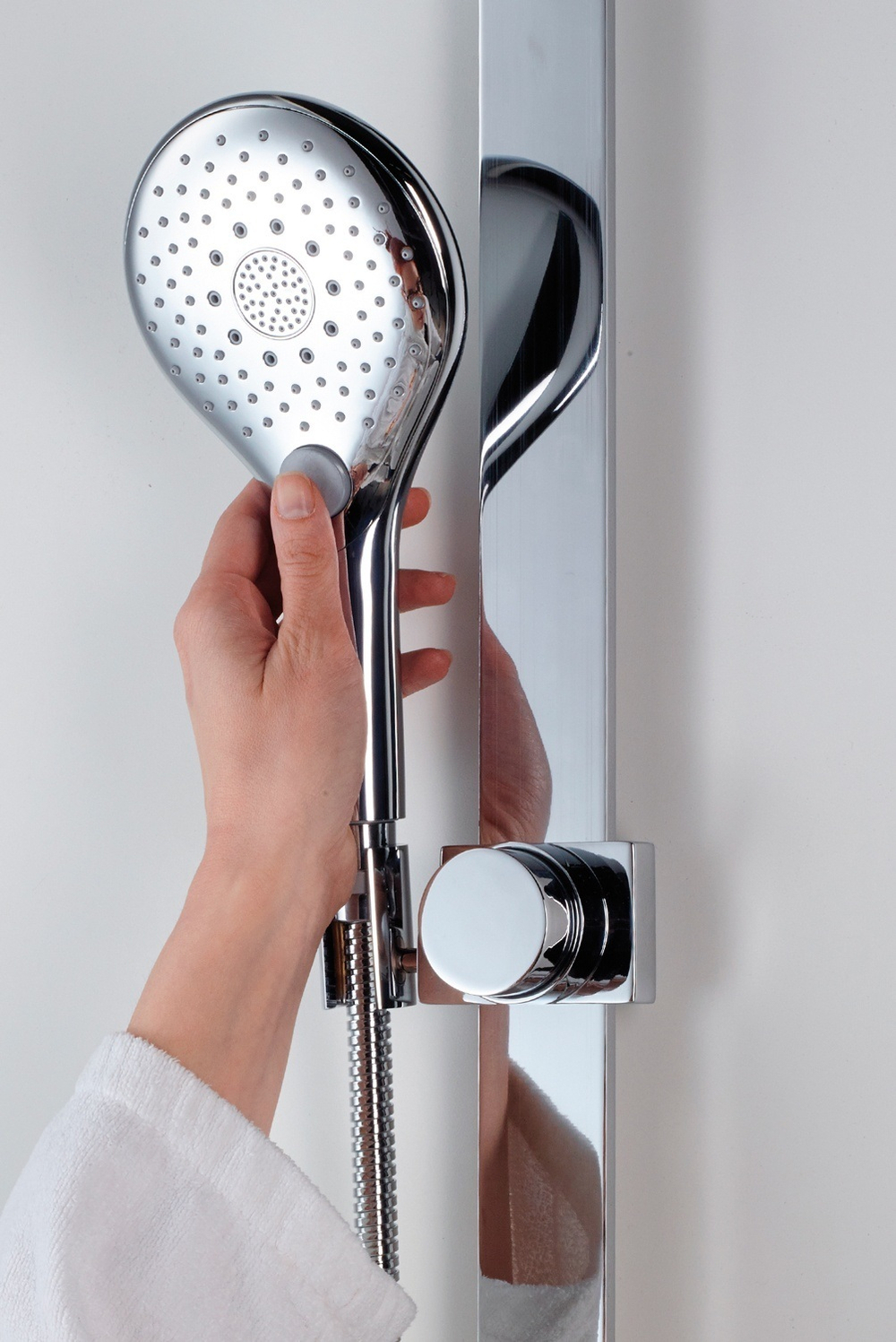 Bossini Syncronia душевая лейка Ø 120 мм, 6 режимов, кнопка управления, цвет хром