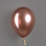 Шар (12''/30 см), Ретро, Розовый, хром, 50 шт.