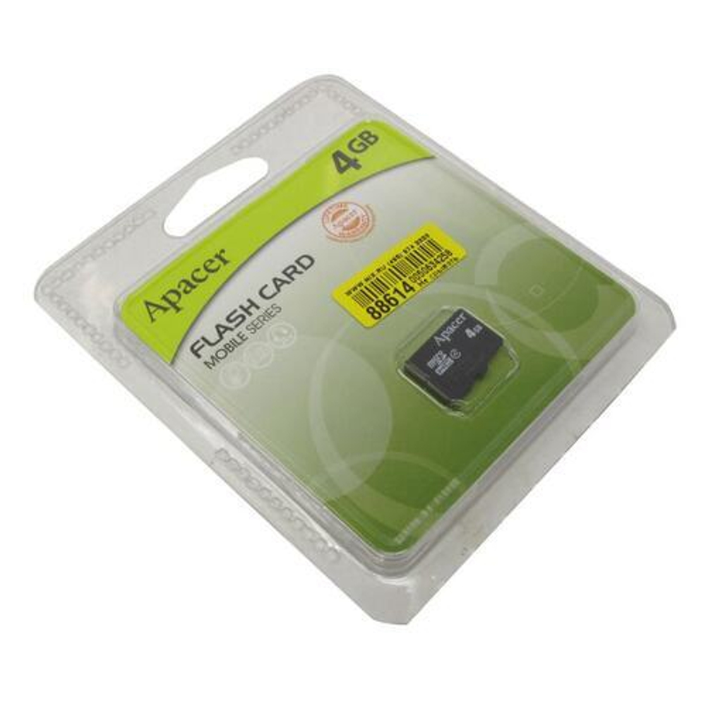 карта памяти Apacer 4Gb microSD cl.4