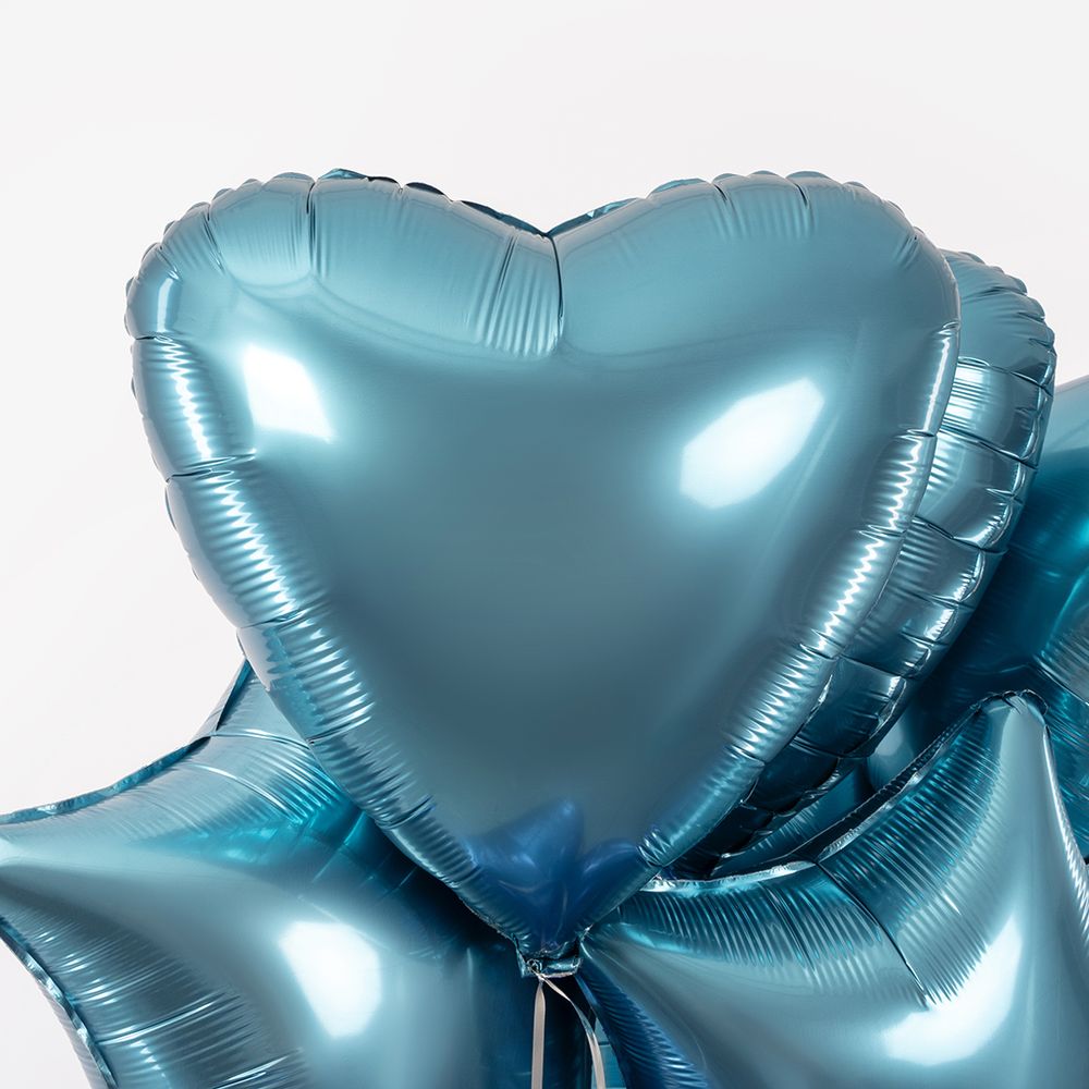 Ag Шар Сердце 19''/48 см, Сизый, Бохо (БГ-15)  Изображение2