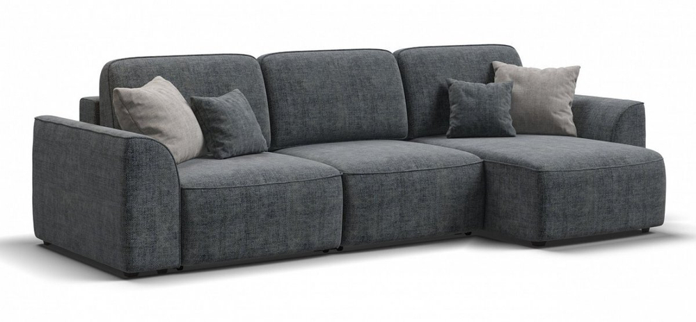 Угловой диван Кинг Шенилл Смарт серый