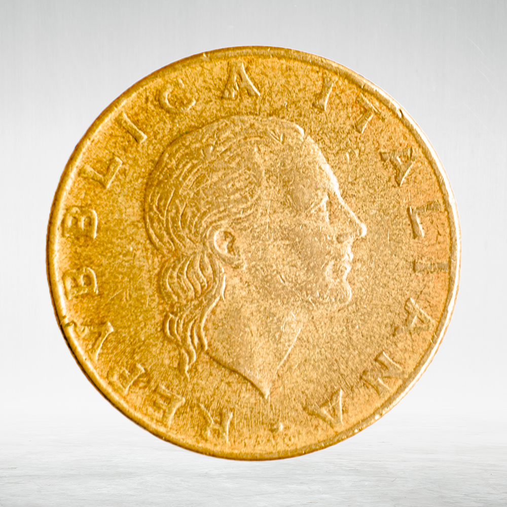 Italy 200 Lire 1981 R "Woman Head – Standard Issue", XF