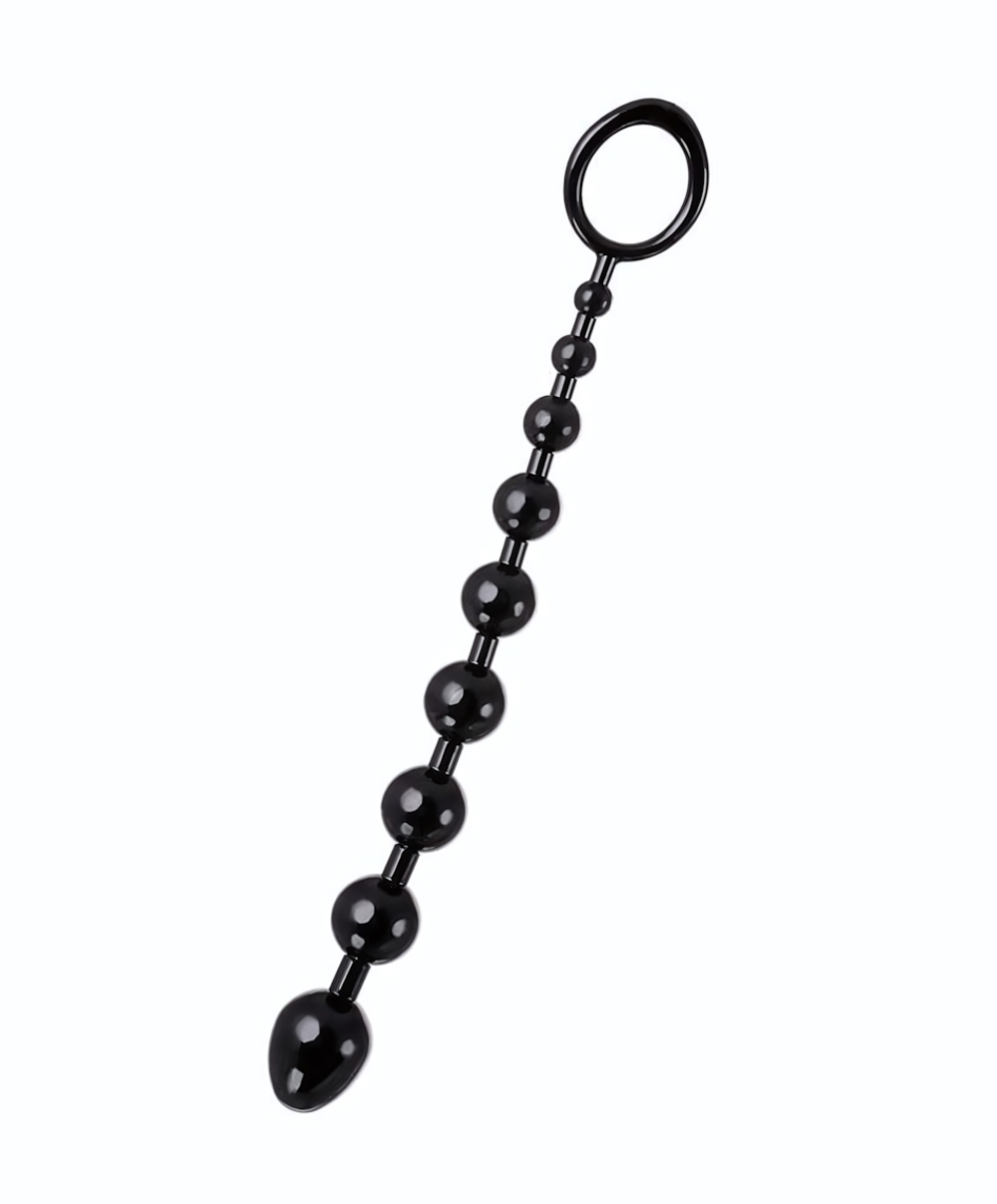 Черная анальная цепочка A-toys - 28,3 см. (Цвет: черный)