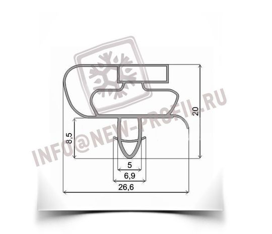 Уплотнитель для холодильника Gorenje RKI4181AW 520*490 мм по пазу м.к.(021 АНАЛОГ)