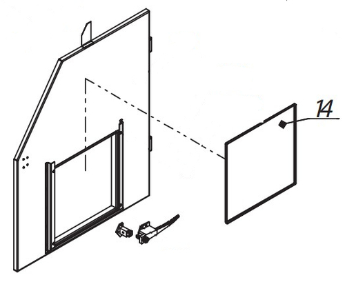 Шибер проходной двери для камер contracor cab-110sd, cab-135sd, артикул 88100001