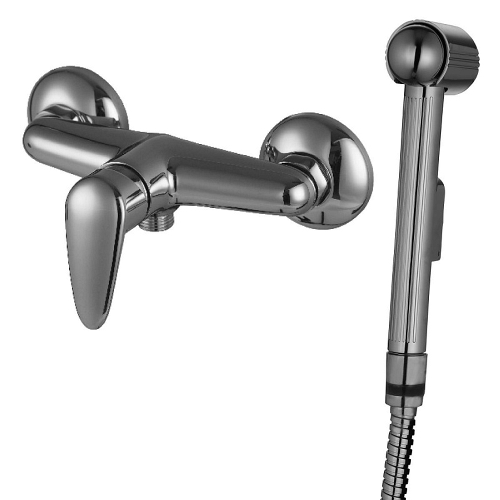 LeMark PRAMEN Смеситель настенный с гигиеническим душем, хром LM3318C