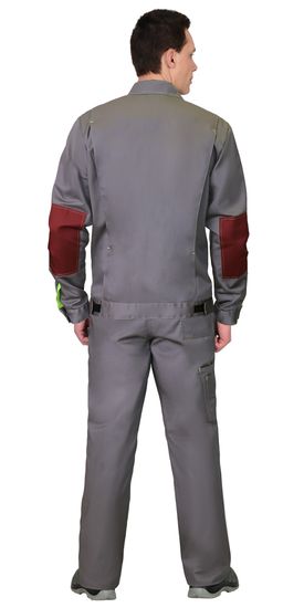 Костюм "Сириус-Фаворит" брюки (серый/бордовый)