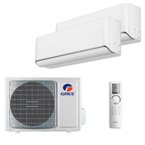 Мультисплит система на 2 комнаты Gree GWH09AVCXB-K6DNA1B/I (white) x 2 / GWHD(14)NK6OO (LCLH)