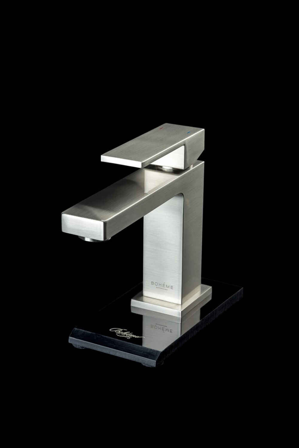 Boheme Cмеситель для умывальника Qubic Brushed Nickel
