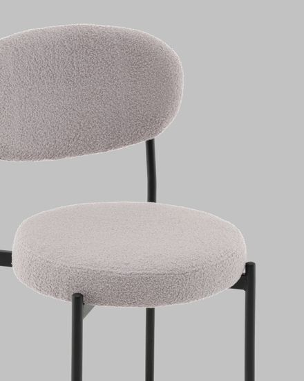 Стул полубарный Бриф DD букле светло-серый