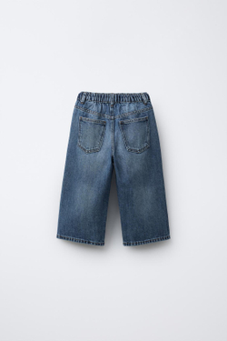 ZARA ДЖИНСЫ WIDE LEG НА ШНУРКЕ, СИНИЙ