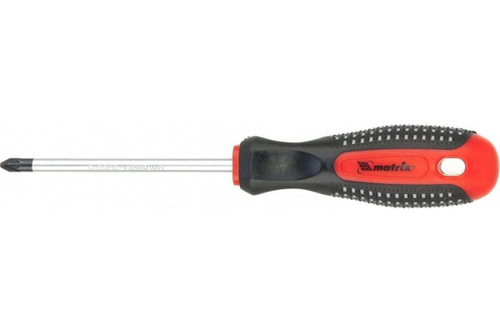 Отвертка Fusion, PZ2 x 100 мм, CrV, 3-х компонентная рукоятка "anti slip"// Matrix	11403