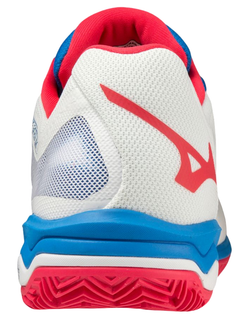 Мужские кросовки для Padel Mizuno Wave Exceed Light Padel - white/opera red/prace blue