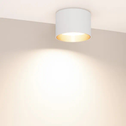 Светильник SP-BISCOTTO-R120-12W Warm3300-MIX (WH-GD, 80 deg, 230V) (Arlight, IP54 Металл, 5 лет) 054914