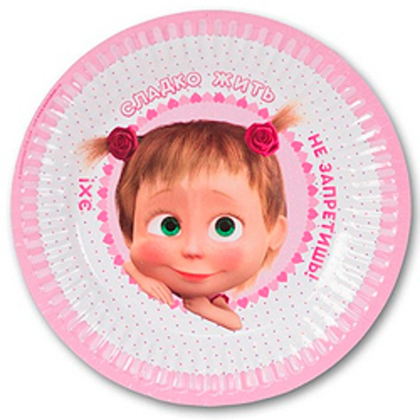 Тарелка-бум-Маша-Сердца-17см-6шт