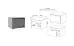 Тумба прикроватная Мори ТПМ 400.1 Графит