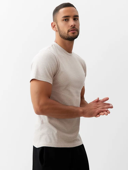 Купить футболку мужскую из хлопка цвет  белый