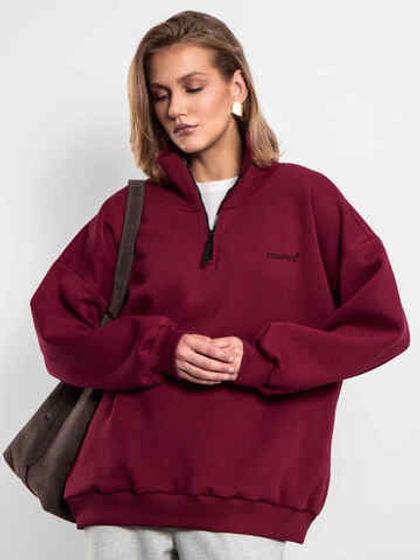 Свитшот на молнии Everest Бордо