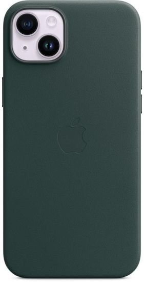 Чехол Apple MagSafe для iPhone 14 Plus, кожа, «зелёный лес»