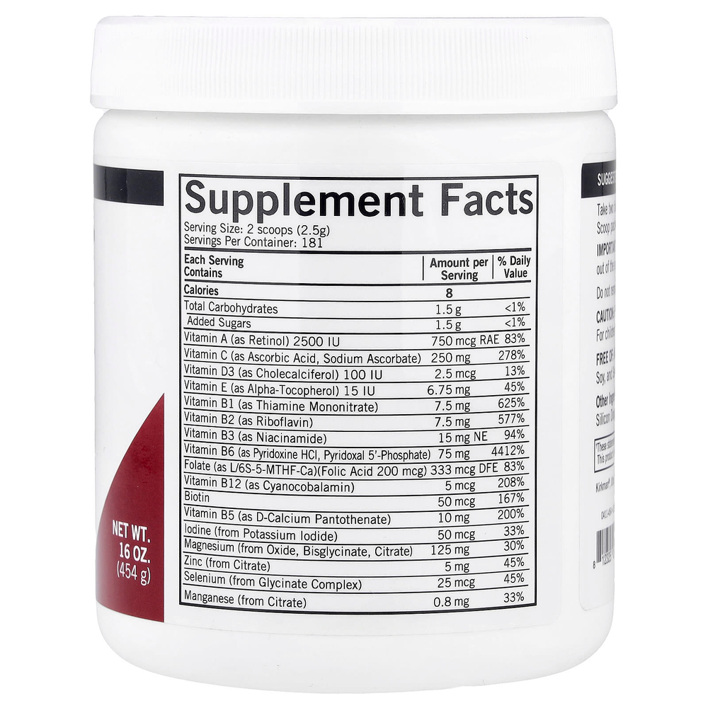 Kirkman Labs, Super Nu-Thera® в порошке с P5P, натуральный лимонный вкус, 454 г (16 унций)