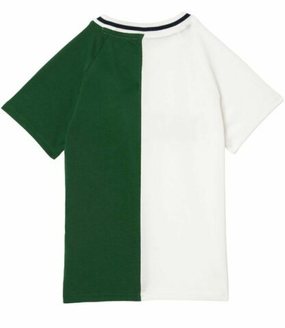 Футболка для мальчика теннисная Lacoste Kids Sport x Daniil Medvedev Jersey T-Shirt - white/green