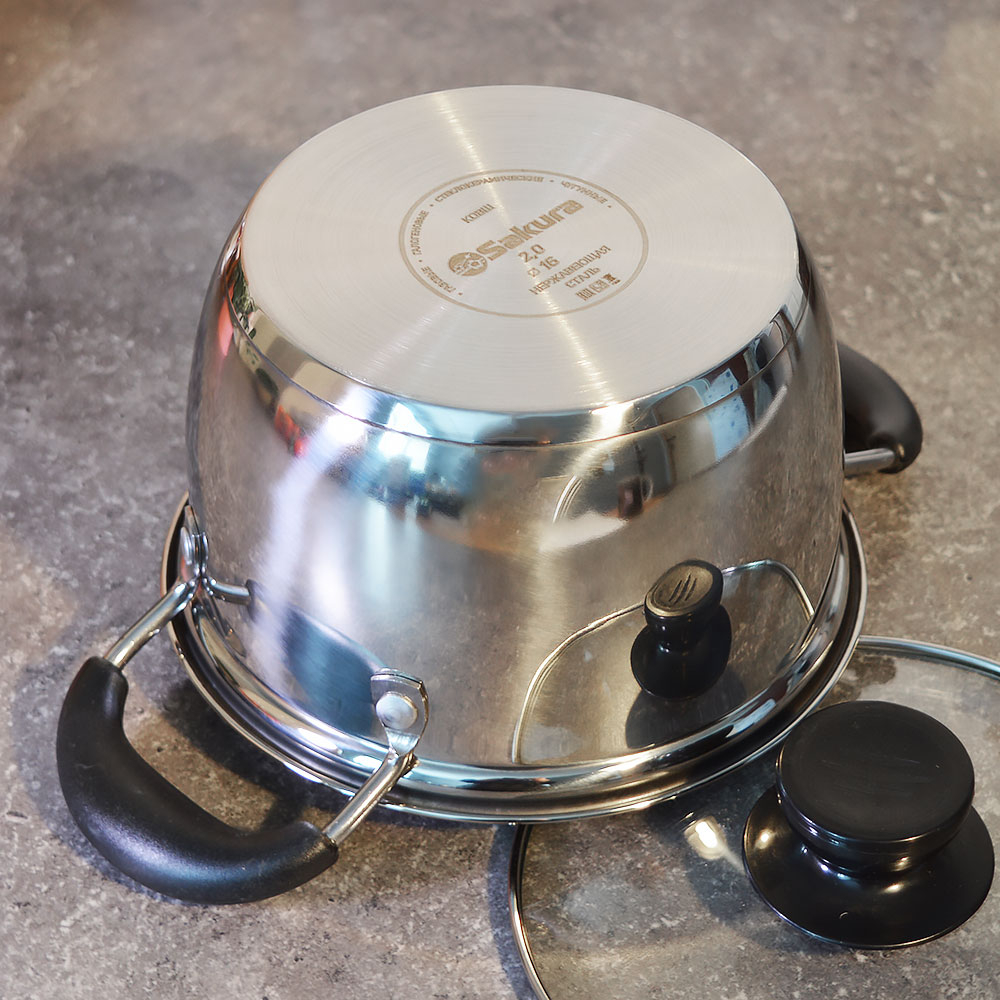 Кастрюля 1,4л нерж "Classic" SA-P1016