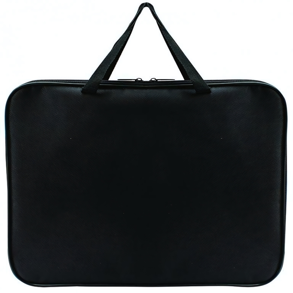 Папка офисная А4 цветная, ткань, 350/275/20 черная (Пчелка)