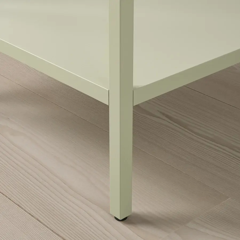 Шкаф со стеклянными дверцами  - RUDSTA IKEA/ РУДСТА ИКЕА, 42x37x155 см, светло-зелёный/прозрачный