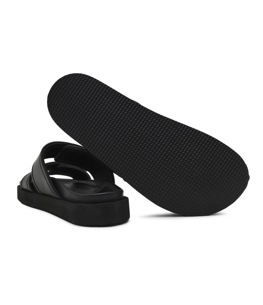 Кожаные шлепанцы INUIKII - черный(50102-477)